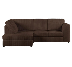 Jumbo Cord 4-Seater Corner Sofa, Luxurious Cord Material Excudes Elegance & Softness (High Back)
