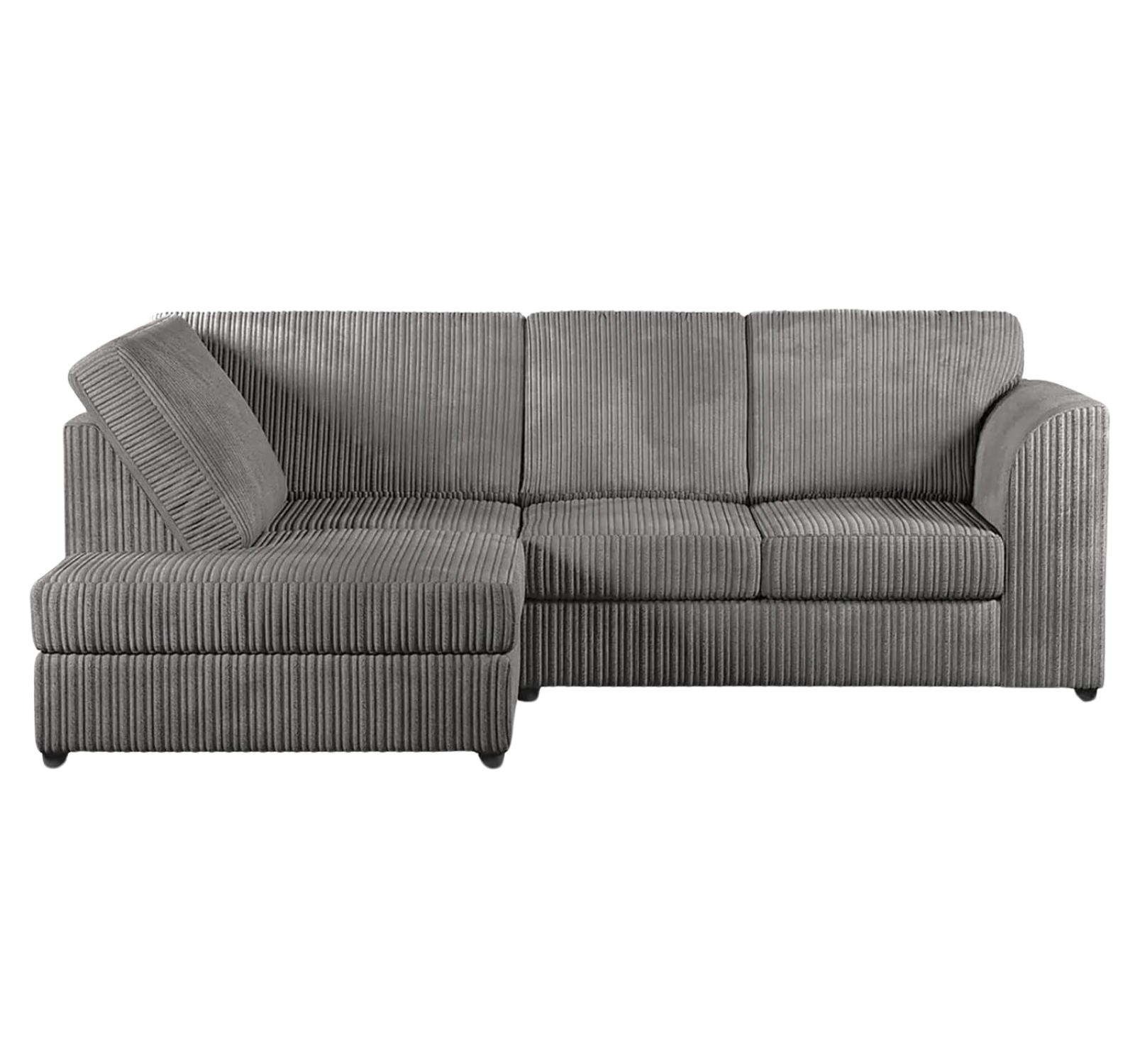 Jumbo Cord 4-Seater Corner Sofa, Luxurious Cord Material Excudes Elegance & Softness (High Back)